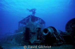 View of Doc Polson wreck, Grand Cayman Island by David Gilchrist 